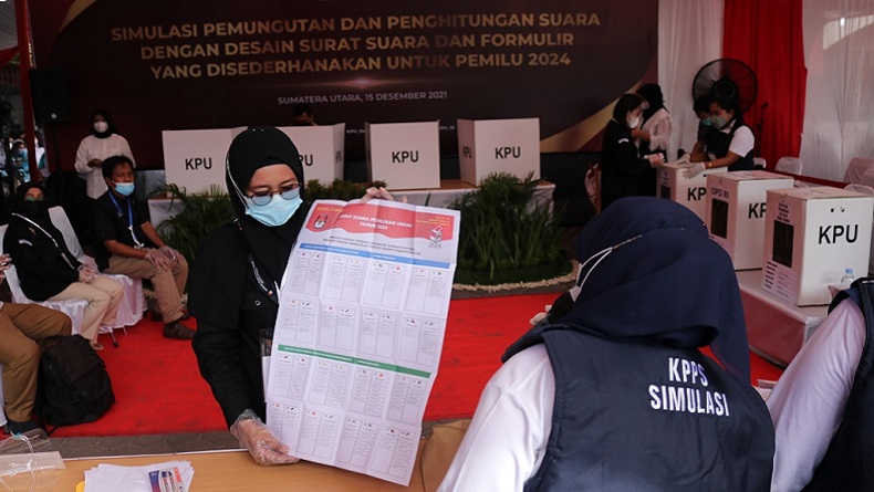 KPU Gelar Simulasi Pemilu 2024 di Medan: Format Dua Surat Suara dan Format Tiga Surat Suara