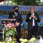Bupati dan Wakil Bupati Samosir Vandiko T. Gultom, ST dan Drs. Martua Sitanggang, MM menggelar “Open House” di Rumah Dinas Bupati Samosir, Pangururan, Jumat (7/1/2022).