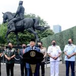 Menteri Pertahanan (Menhan) Prabowo Subianto menyampaikan beberapa atensinya mengenai kebijakan pertahanan keamanan Indonesia, mulai dari penanganan terorisme hingga reformasi birokrasi.