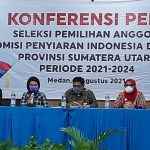 Komisi A DPRD Sumatera Utara mengumumkan 7 Komisioner Komisi Penyiaran Indonesia Daerah (KPID) Sumatera Utara periode 2021-2024, Sabtu dinihari (22/1/2022), di gedung DPRD Sumut, Jalan Imam Bonjol, Medan.