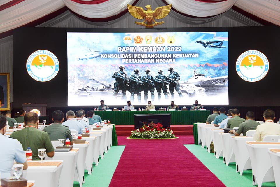 Kementerian Pertahanan (Kemhan) menyelenggarakan Rapat Pimpinan (Rapim) Tahun 2022, dimulai tanggal 19 sampai 20 Januari di Kemhan, Jakarta, secara tatap muka dengan peserta terbatas dan video conference yang tetap menerapkan protokol kesehatan secara ketat.