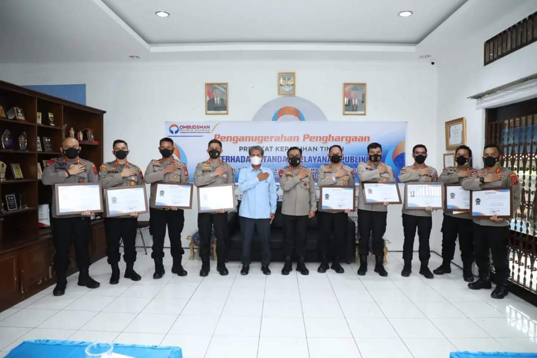 Ombudsman RI Perwakilan Provinsi Sumatera Utara (Sumut) mengapresiasi 9 Polres jajaran Polda Sumatera Utara peraih kepatuhan tinggi terhadap standar pelayanan publik.