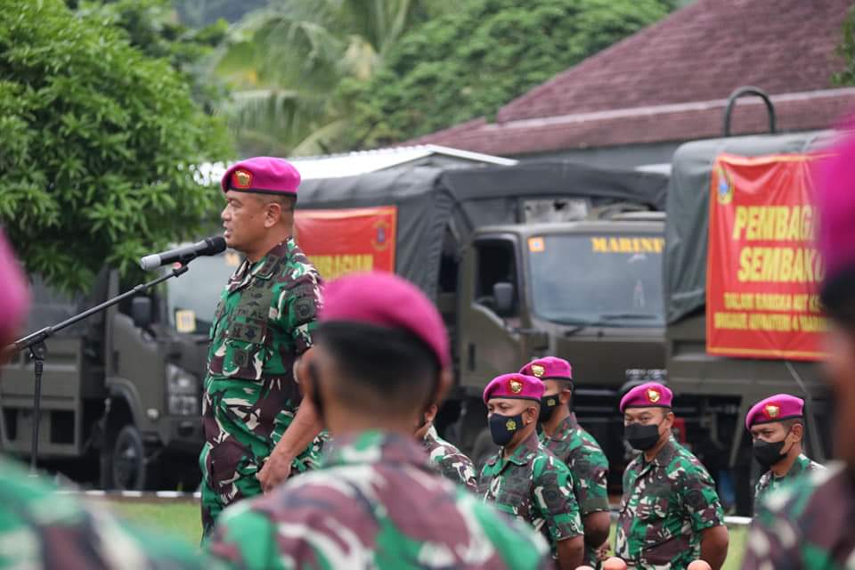 Rayakan HUT ke-18, Brigir 4 Marinir/BS Gelar Berbagai Aksi Sosial