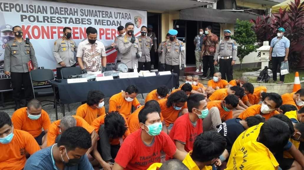 Dalam Dua Pekan, Polrestabes Medan Gulung 48 Bandit, 1 Ditembak Mati