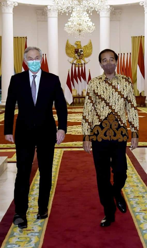 Jokowi Temui Mantan PM Inggris Tony Blair