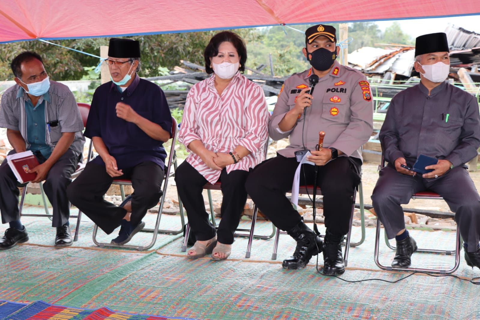 Kebakaran Mesjid AL-Muslimun Desa Ndeskati Tidak Ada Unsur Kesengajaan, Bupati dan Kapolres Minta Warga Tidak Terprovokasi