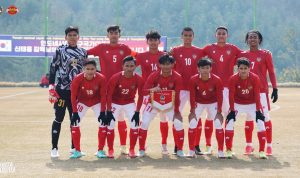 Timnas Indonesia U-19 vs Yeungnam University dalam laga yang digelar di Yeongdeok, Korea Selatan, Selasa (22/3/2022) siang. Setelah melalui 90 menit pertandingan, skuad asuhan Shin Tae-yong takluk 1-5.