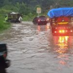 Dinas Bina Marga Sumut Disorot, Jalan Provinsi Karo - Langkat di Tikungan Belagen Banjir
