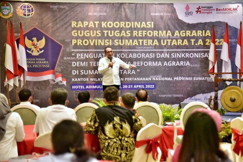 Gubernur Sumatera Utara (Sumut) Edy Rahmayadi berharap penanganan sengketa dan konflik agraria di Sumut diselesaikan dengan adil, bermanfaat dan berketetapan hukum, sehingga tidak menimbulkan permasalahan agraria yang terus berkepanjangan.