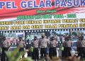 Dalam rangka Operasi Ketupat Toba 2022, Polda Sumatera Utara, Kodam I/BB dan Pemerintah Provinsi Sumut melaksanakan Apel Gelar Pasukan di Lanud Soewondo, Medan, Jumat (22/4/2022).