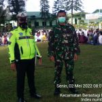 Polisi Resort (Polres) Tanah Karo gelar pengamanan Sholat Ied Idul Fitri 1443 Hijriah yang dilaksanakan di wilayah hukum Polres Tanah Karo, Senin (2/5/2022).