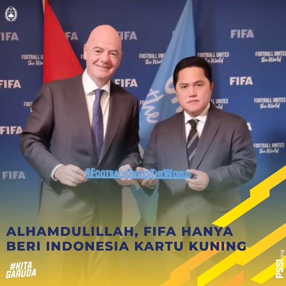 Indonesia Terhindar Dari Sanksi Berat FIFA, Erick Thohir: Hanya Dapat ...